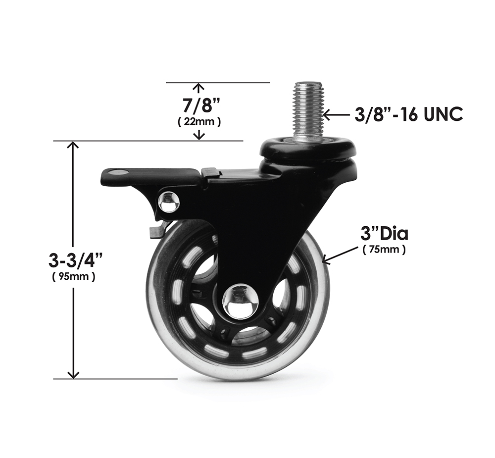 locking rollerblade casters